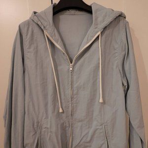 Brandy Melville - Cream blue zipped up hoodie